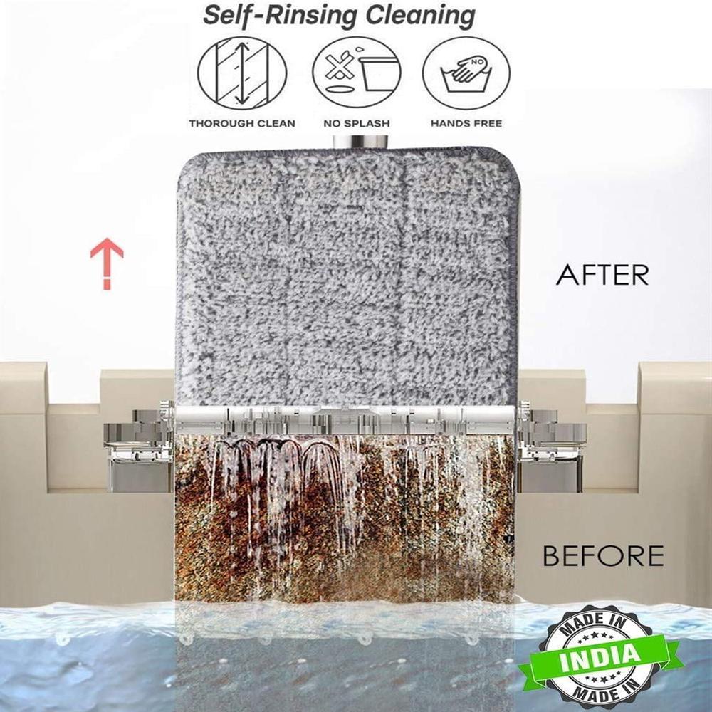 1142 Scratch Cleaning Mop with 2 in 1 Self Clean Wash Dry Hands Free Flat Mop - SkyShopy 1142 Scratch Cleaning Mop with 2 in 1 Self Clean Wash Dry Hands Free Flat Mop - SkyShopy